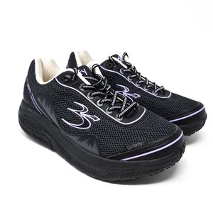 Gravity Defyer GDEFY Mighty Walk Women Size 8 Comfort Walking Shoes Black Purple
